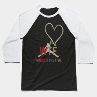 WTF Where's The Fish Baseball T-Shirt